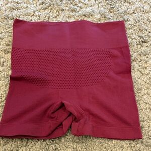 Chic Burgundy Seamless Shorts